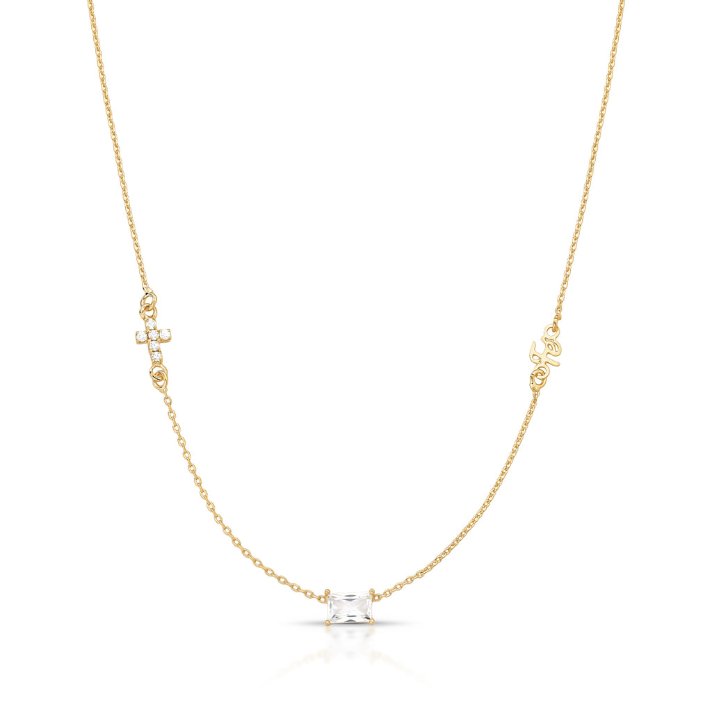 Choker Fé e Cruz Dourado
