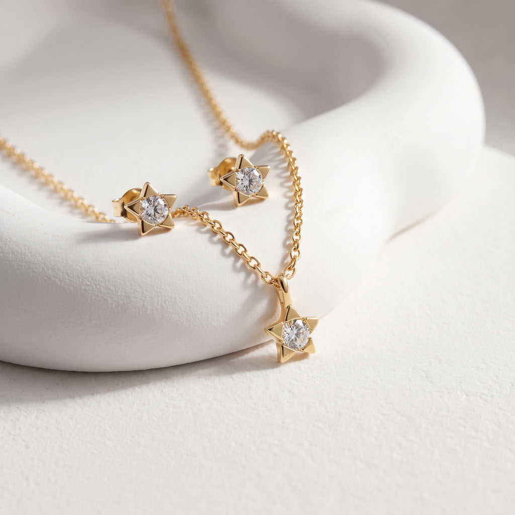 Conjunto Estrelas Dourado