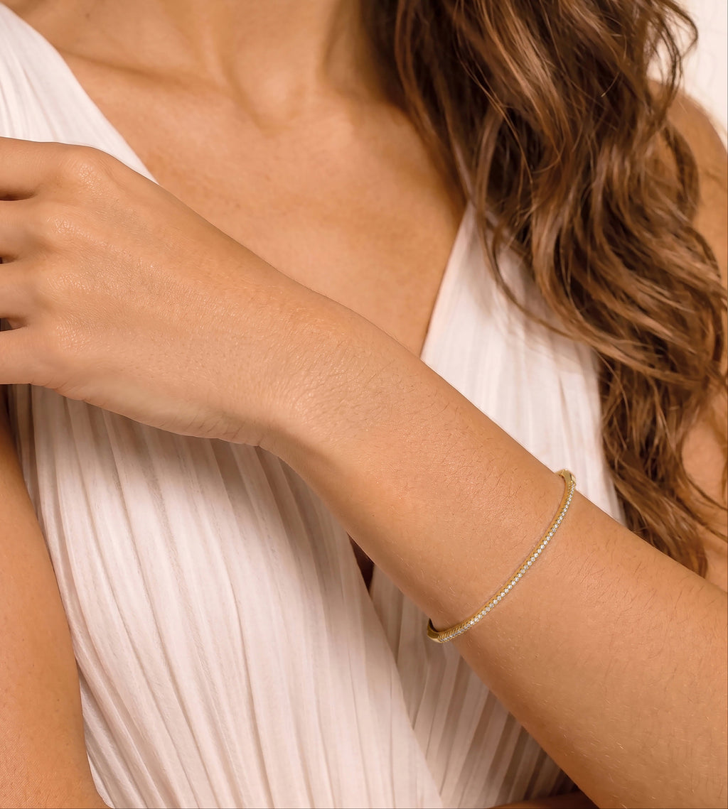 Bracelete Aurora Zircônia Dourado